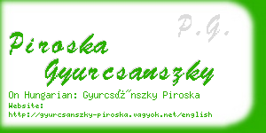 piroska gyurcsanszky business card